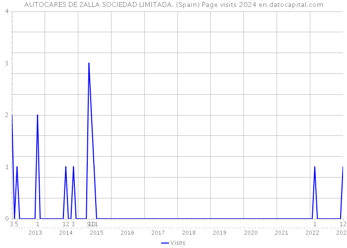 AUTOCARES DE ZALLA SOCIEDAD LIMITADA. (Spain) Page visits 2024 