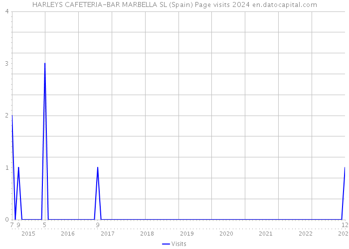 HARLEYS CAFETERIA-BAR MARBELLA SL (Spain) Page visits 2024 