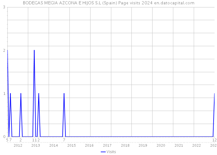 BODEGAS MEGIA AZCONA E HIJOS S.L (Spain) Page visits 2024 