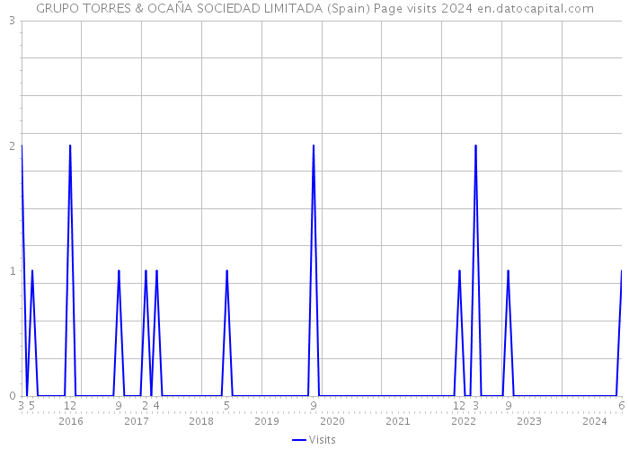 GRUPO TORRES & OCAÑA SOCIEDAD LIMITADA (Spain) Page visits 2024 