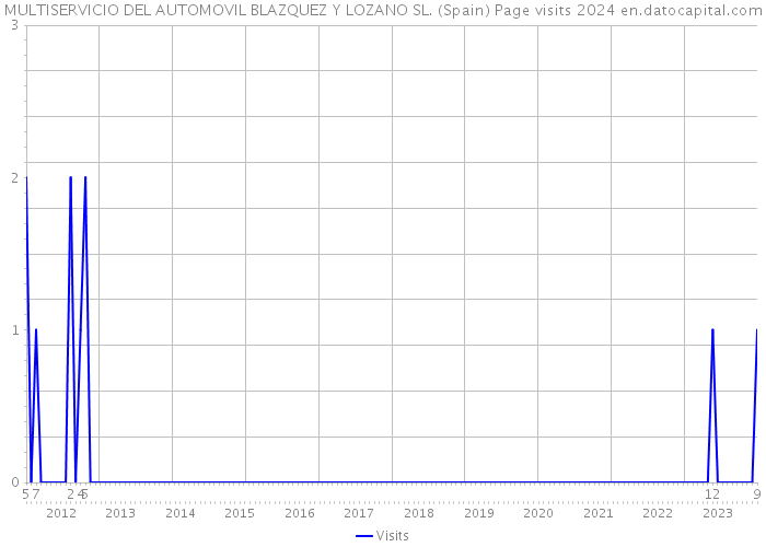 MULTISERVICIO DEL AUTOMOVIL BLAZQUEZ Y LOZANO SL. (Spain) Page visits 2024 