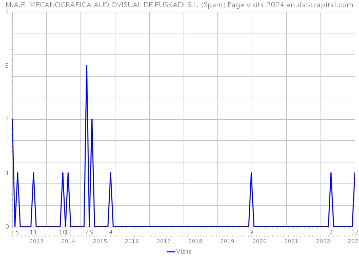 M.A.E. MECANOGRAFICA AUDIOVISUAL DE EUSKADI S.L. (Spain) Page visits 2024 