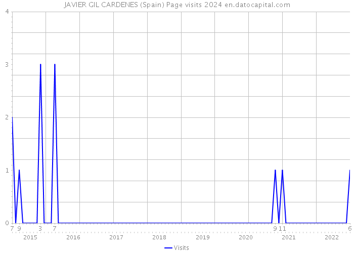 JAVIER GIL CARDENES (Spain) Page visits 2024 
