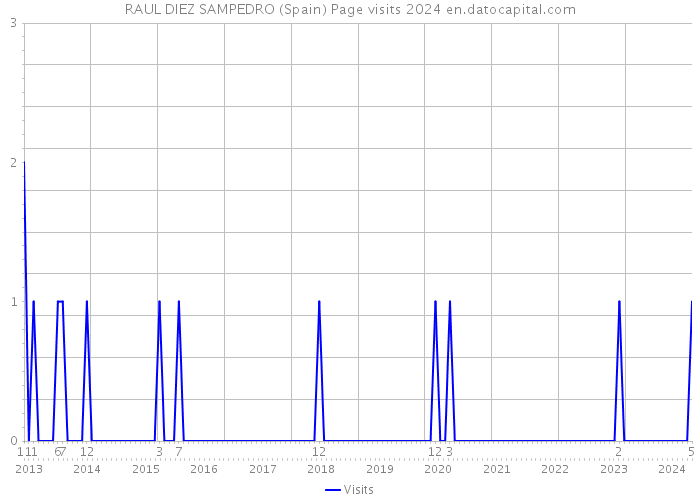 RAUL DIEZ SAMPEDRO (Spain) Page visits 2024 