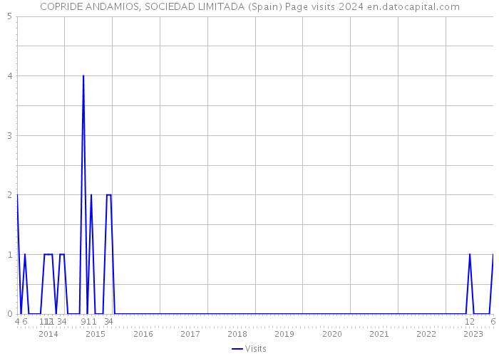 COPRIDE ANDAMIOS, SOCIEDAD LIMITADA (Spain) Page visits 2024 