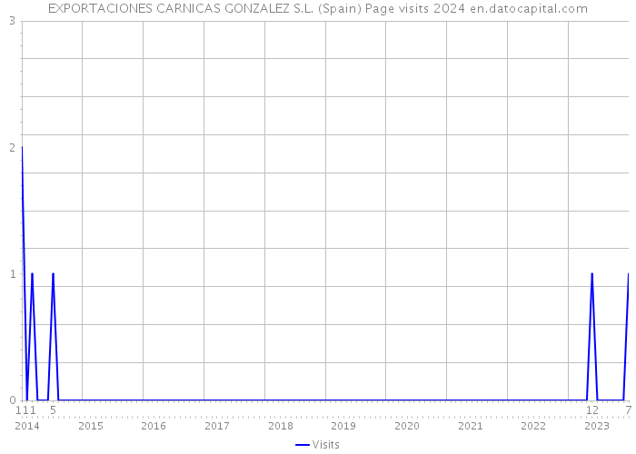 EXPORTACIONES CARNICAS GONZALEZ S.L. (Spain) Page visits 2024 