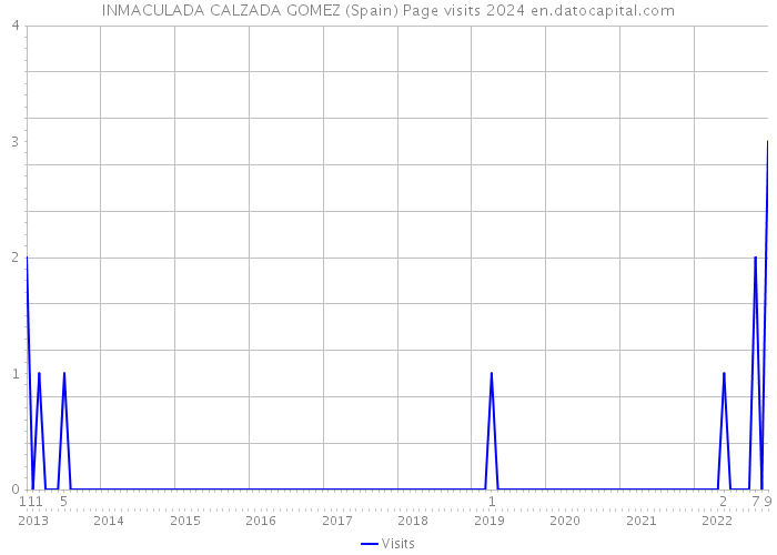 INMACULADA CALZADA GOMEZ (Spain) Page visits 2024 