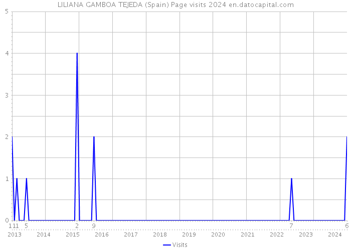 LILIANA GAMBOA TEJEDA (Spain) Page visits 2024 
