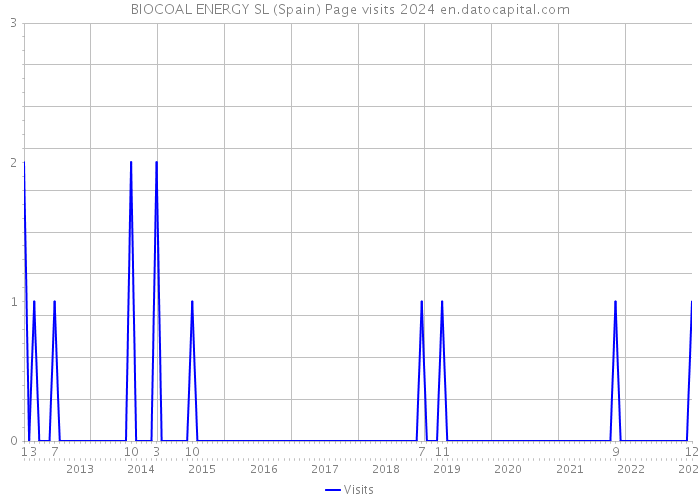 BIOCOAL ENERGY SL (Spain) Page visits 2024 