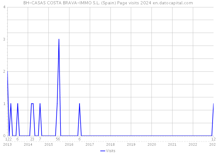 BH-CASAS COSTA BRAVA-IMMO S.L. (Spain) Page visits 2024 