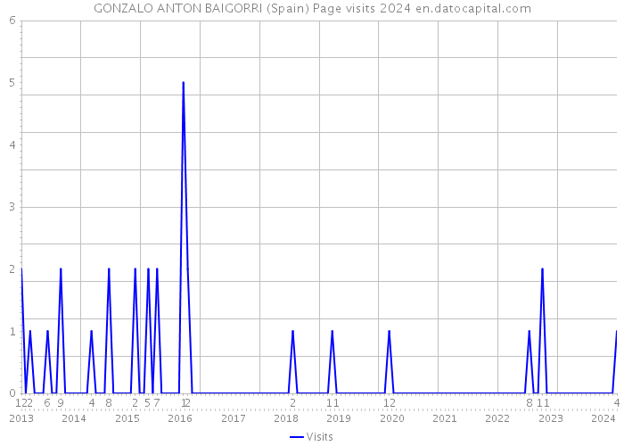 GONZALO ANTON BAIGORRI (Spain) Page visits 2024 