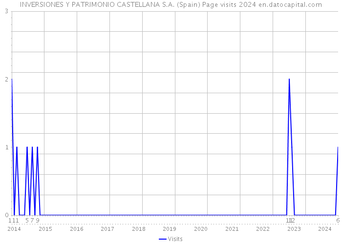 INVERSIONES Y PATRIMONIO CASTELLANA S.A. (Spain) Page visits 2024 