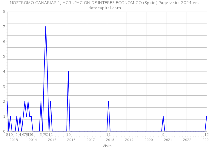 NOSTROMO CANARIAS 1, AGRUPACION DE INTERES ECONOMICO (Spain) Page visits 2024 