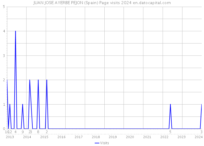 JUAN JOSE AYERBE PEJON (Spain) Page visits 2024 