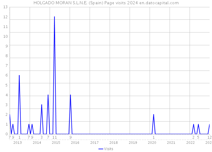 HOLGADO MORAN S.L.N.E. (Spain) Page visits 2024 