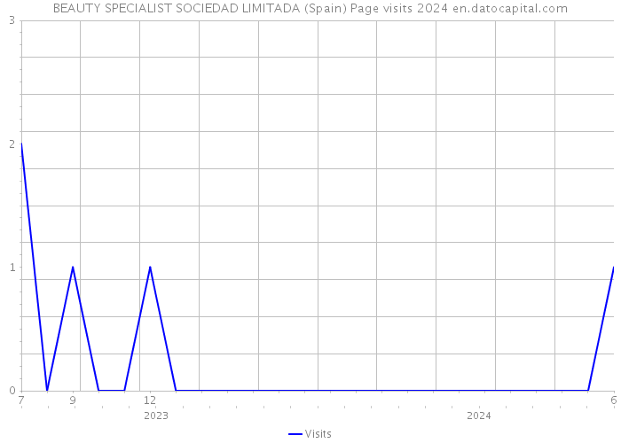 BEAUTY SPECIALIST SOCIEDAD LIMITADA (Spain) Page visits 2024 