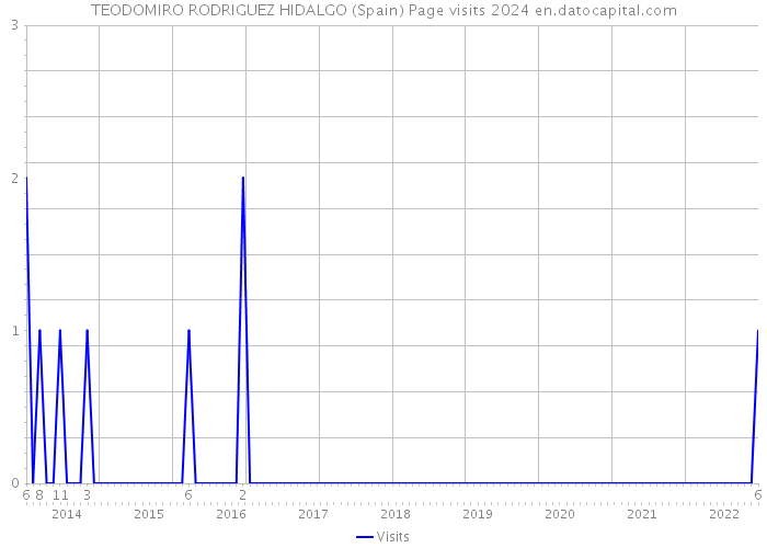 TEODOMIRO RODRIGUEZ HIDALGO (Spain) Page visits 2024 