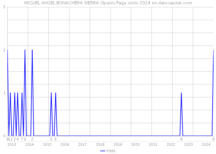 MIGUEL ANGEL BONACHERA SIERRA (Spain) Page visits 2024 