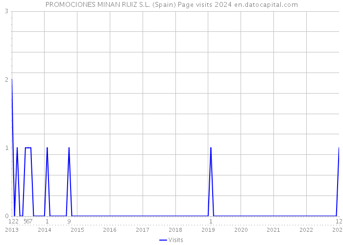 PROMOCIONES MINAN RUIZ S.L. (Spain) Page visits 2024 