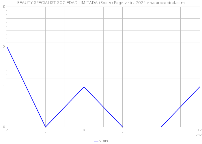 BEAUTY SPECIALIST SOCIEDAD LIMITADA (Spain) Page visits 2024 