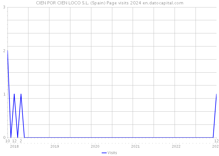 CIEN POR CIEN LOCO S.L. (Spain) Page visits 2024 