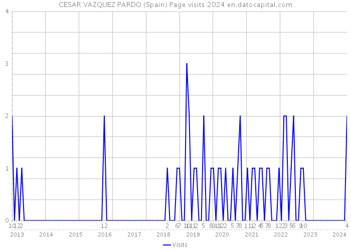CESAR VAZQUEZ PARDO (Spain) Page visits 2024 