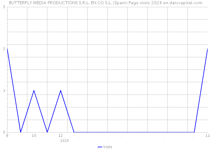  BUTTERFLY MEDIA PRODUCTIONS S.R.L. EN CO S.L. (Spain) Page visits 2024 
