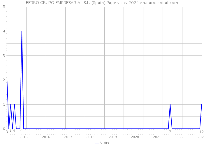 FERRO GRUPO EMPRESARIAL S.L. (Spain) Page visits 2024 