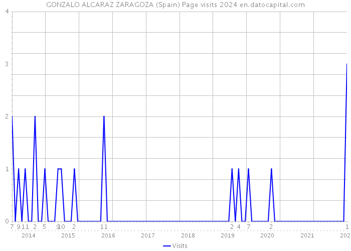 GONZALO ALCARAZ ZARAGOZA (Spain) Page visits 2024 