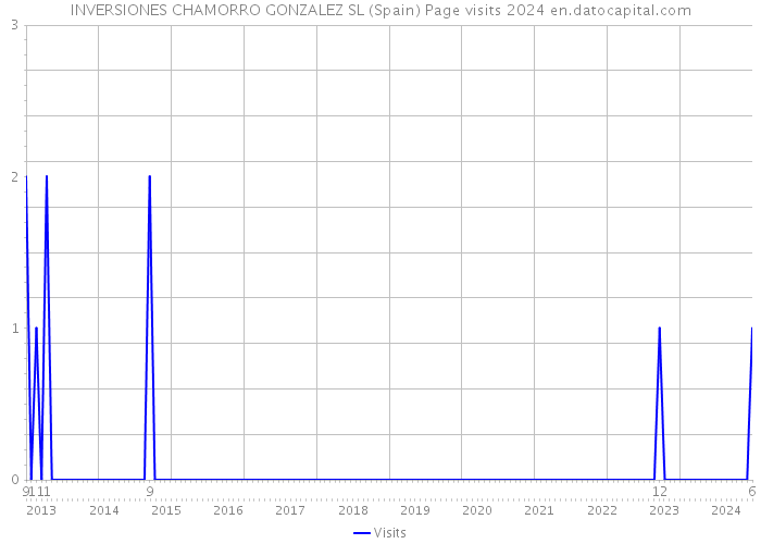 INVERSIONES CHAMORRO GONZALEZ SL (Spain) Page visits 2024 