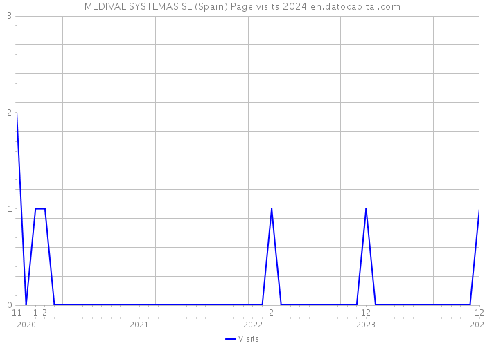 MEDIVAL SYSTEMAS SL (Spain) Page visits 2024 