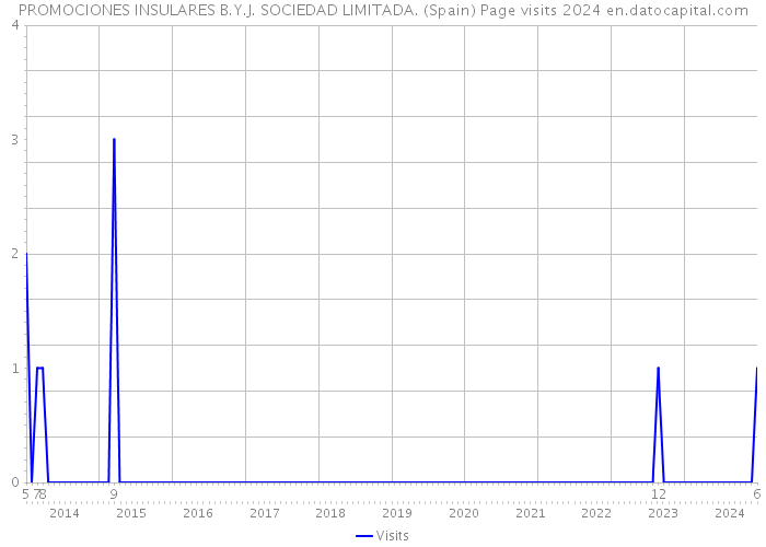 PROMOCIONES INSULARES B.Y.J. SOCIEDAD LIMITADA. (Spain) Page visits 2024 