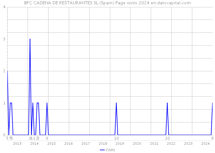 BFC CADENA DE RESTAURANTES SL (Spain) Page visits 2024 