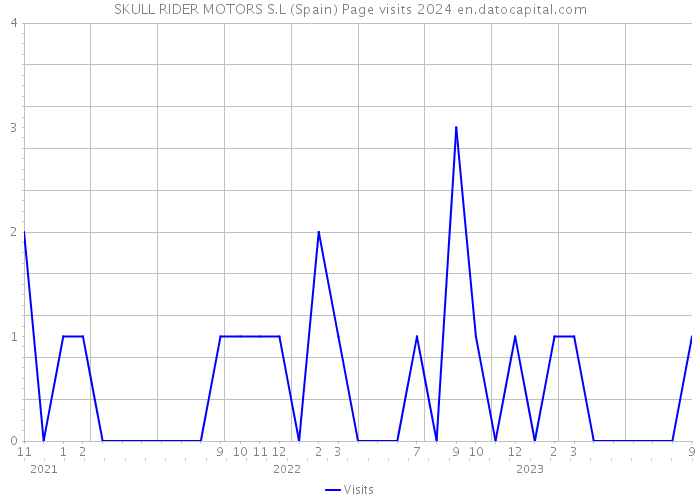 SKULL RIDER MOTORS S.L (Spain) Page visits 2024 
