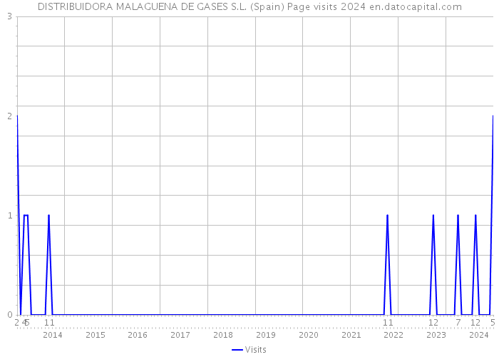 DISTRIBUIDORA MALAGUENA DE GASES S.L. (Spain) Page visits 2024 