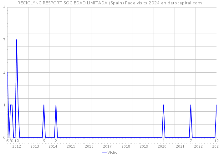 RECICLYNG RESPORT SOCIEDAD LIMITADA (Spain) Page visits 2024 