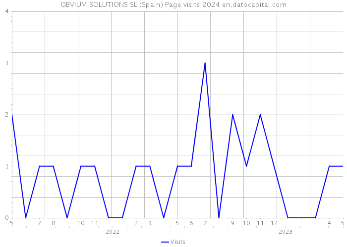 OBVIUM SOLUTIONS SL (Spain) Page visits 2024 