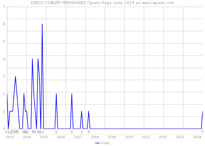 DIEGO COBLER HERNANDEZ (Spain) Page visits 2024 