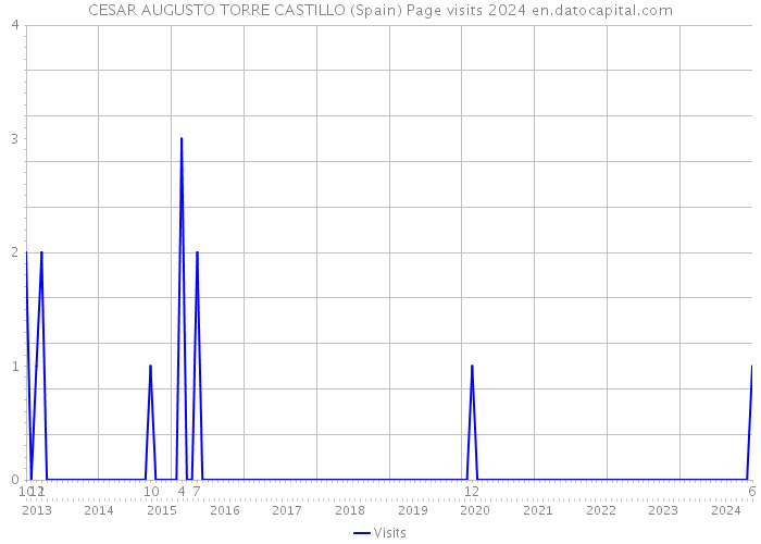 CESAR AUGUSTO TORRE CASTILLO (Spain) Page visits 2024 