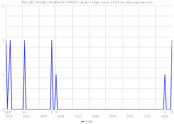 MIGUEL ANGEL USUBIAGA PARDO (Spain) Page visits 2024 