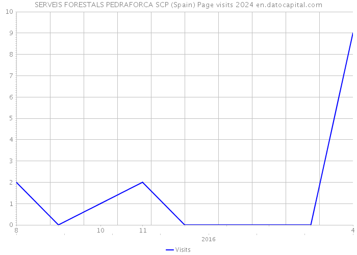 SERVEIS FORESTALS PEDRAFORCA SCP (Spain) Page visits 2024 