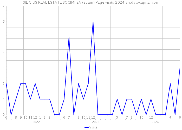 SILICIUS REAL ESTATE SOCIMI SA (Spain) Page visits 2024 