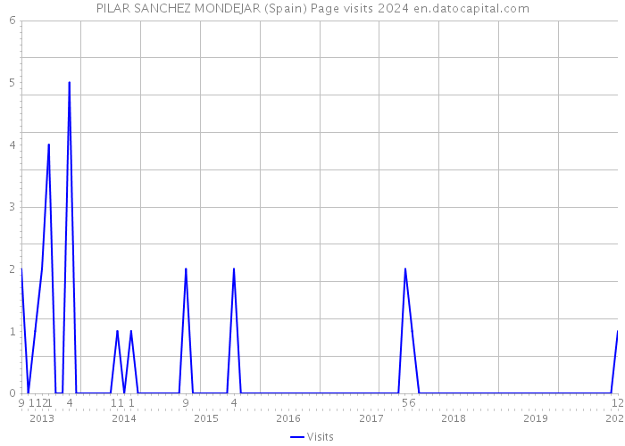 PILAR SANCHEZ MONDEJAR (Spain) Page visits 2024 