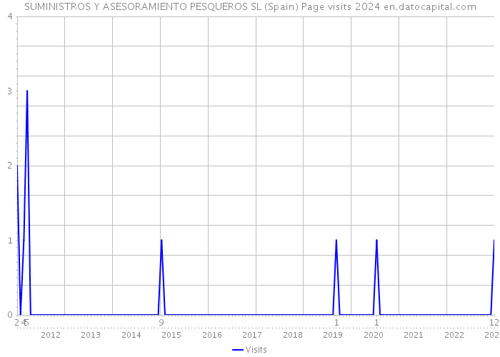 SUMINISTROS Y ASESORAMIENTO PESQUEROS SL (Spain) Page visits 2024 