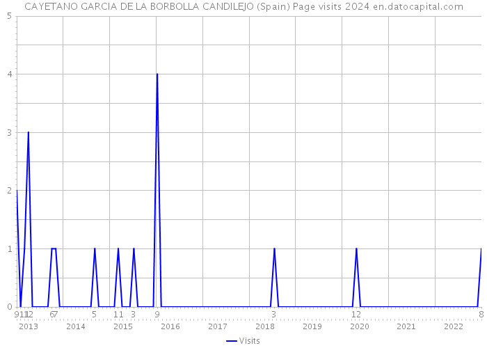 CAYETANO GARCIA DE LA BORBOLLA CANDILEJO (Spain) Page visits 2024 