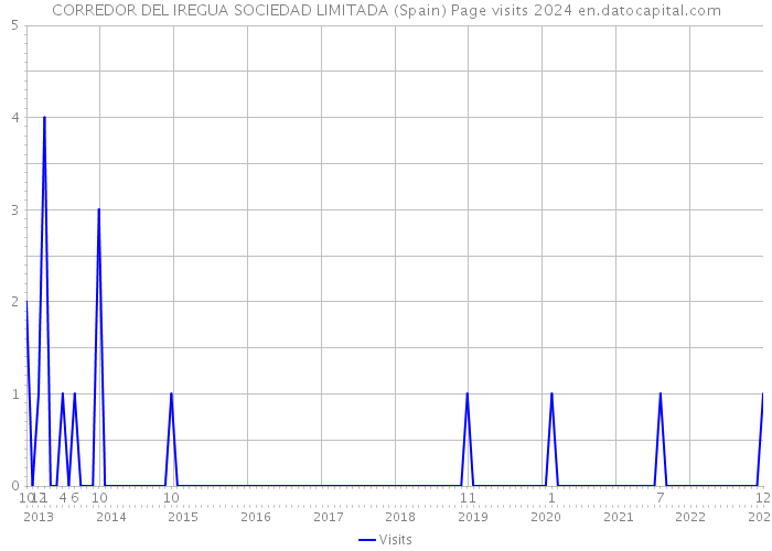 CORREDOR DEL IREGUA SOCIEDAD LIMITADA (Spain) Page visits 2024 