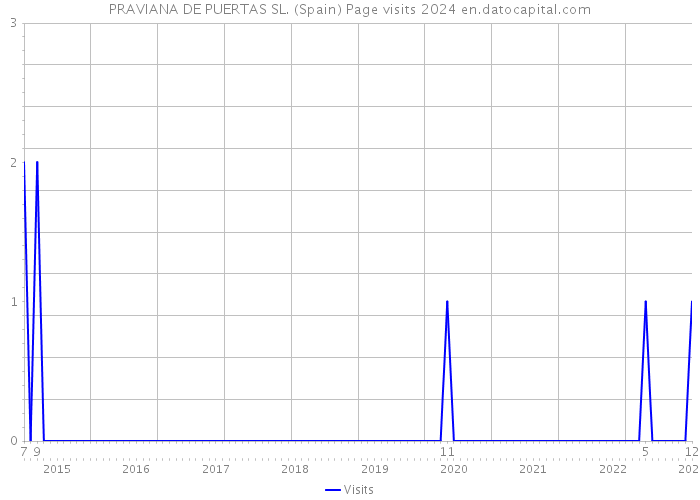 PRAVIANA DE PUERTAS SL. (Spain) Page visits 2024 