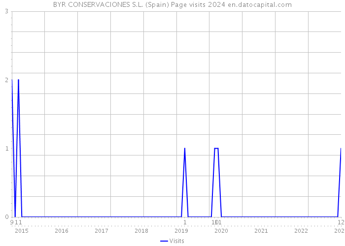 BYR CONSERVACIONES S.L. (Spain) Page visits 2024 