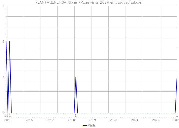 PLANTAGENET SA (Spain) Page visits 2024 