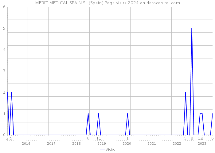 MERIT MEDICAL SPAIN SL (Spain) Page visits 2024 